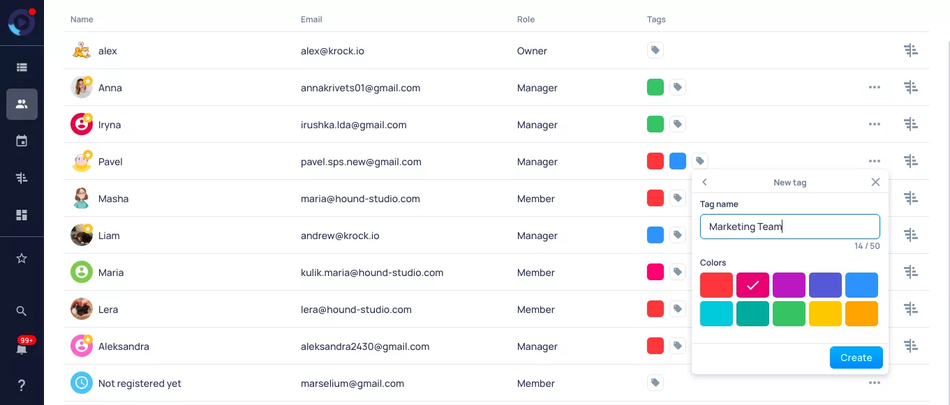creative project management software - tags