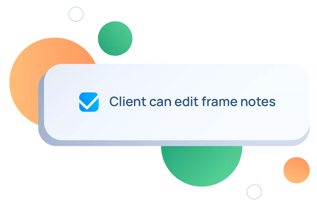 Choose if your clients can edit storyboard frame notes