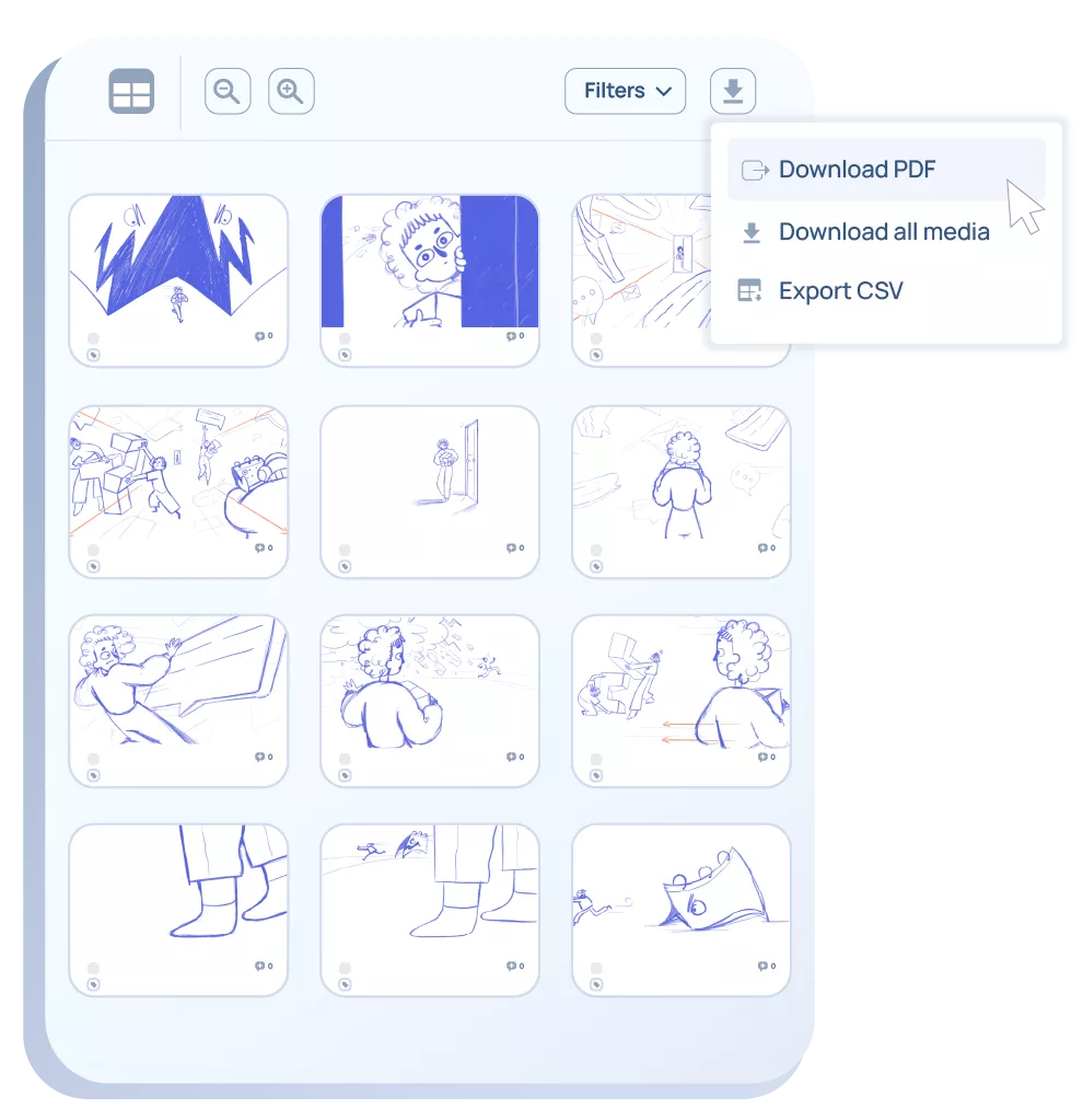Export your storyboard as a PDF