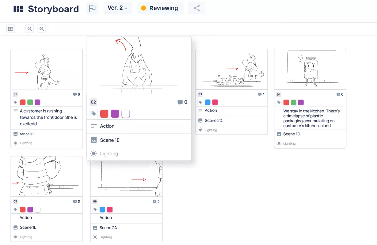 storyboard grid