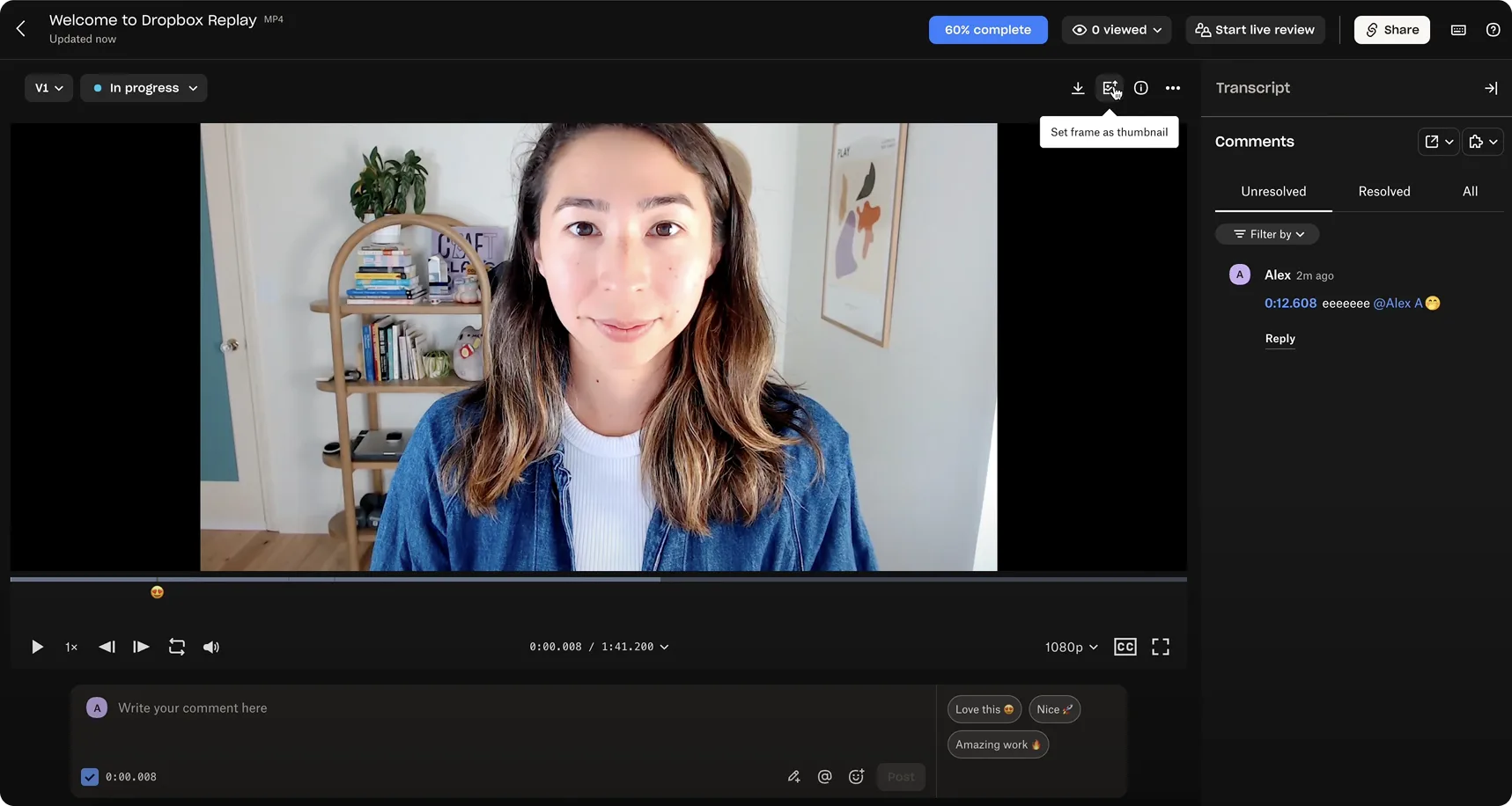 Dropbox Replay frame.io alternative