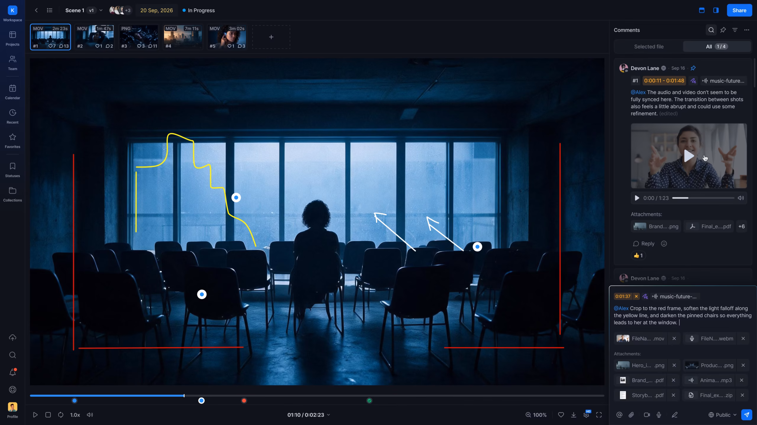 Krock.io is the best Video review software alternative to Frame.io