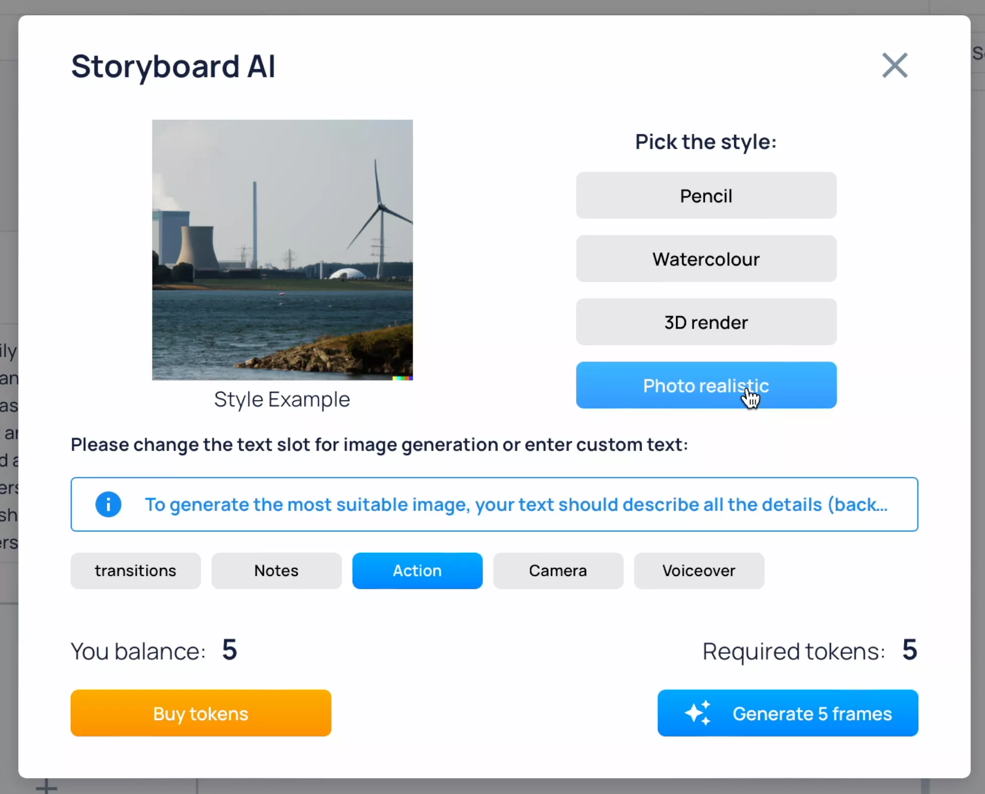 Storyboard AI - Select Style