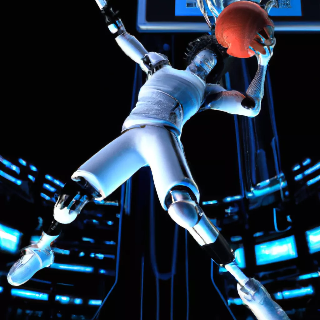 Basketball player is making slam dunk 'from TRON: Legacy '(2010)