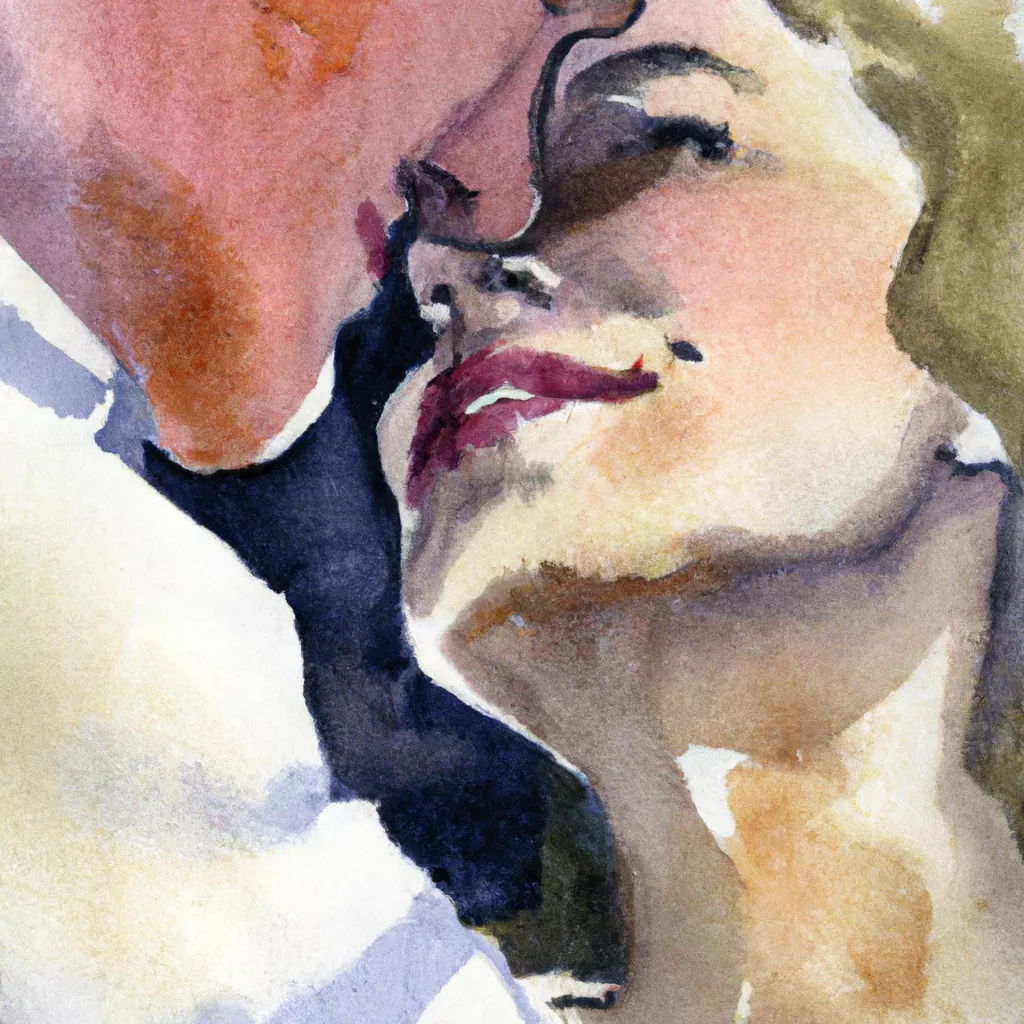 Storyboard AI Framing Promt - Extreme Close up shot Man and woman kissing in the living room