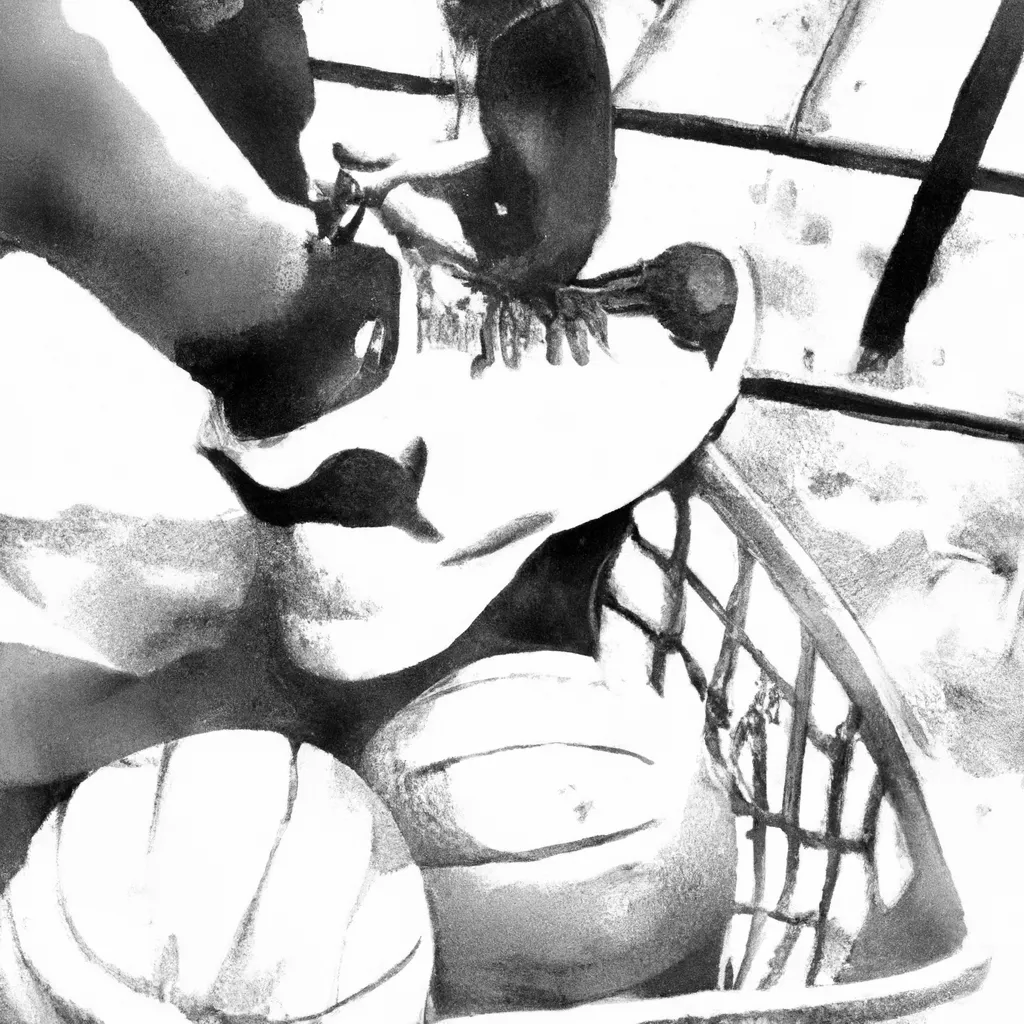 Close-up of a basketball player lacing up his Air Jordan shoes in a background New York City backyard basketball playground