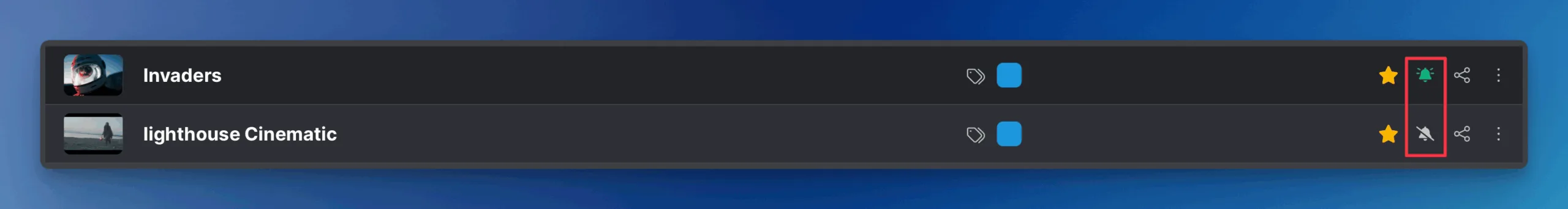 Project Subscription Settings