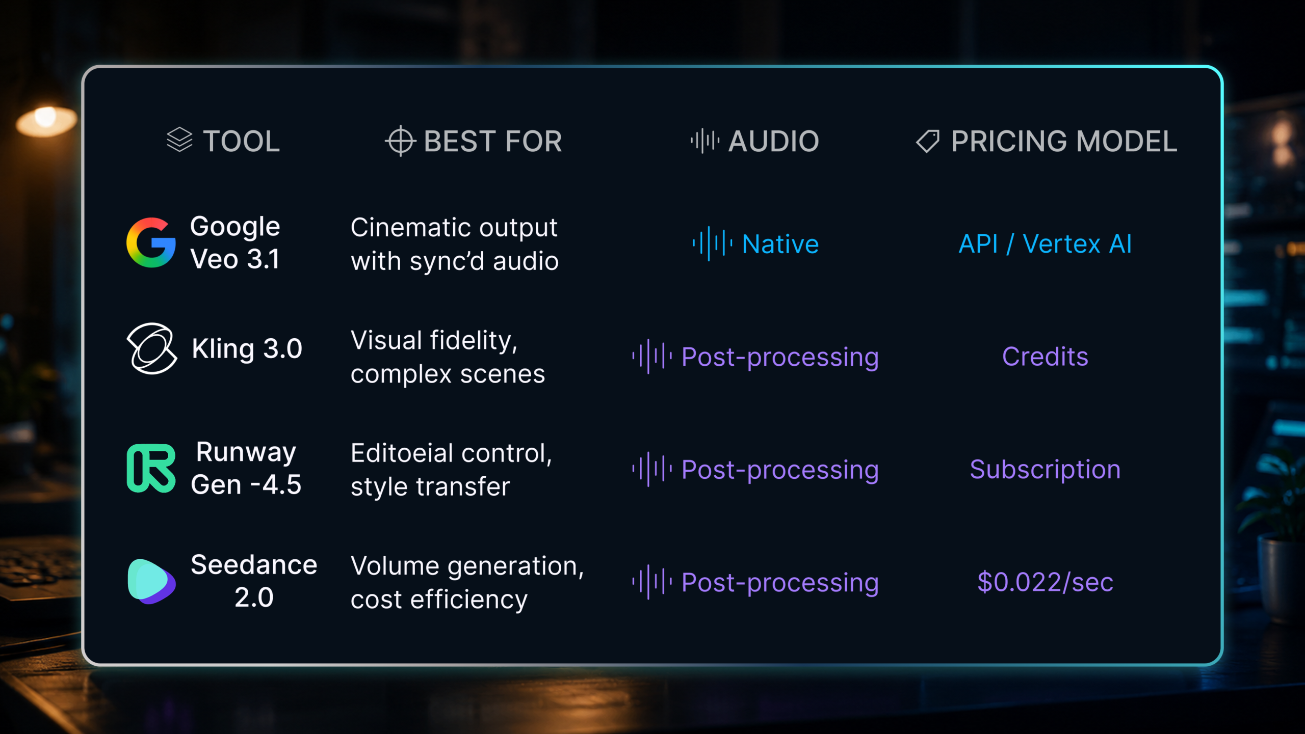 Best AI video generation software list